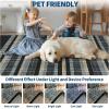 Garvee Washable 5×7 Area Rug for Living Room, Plaid Checkered Non Slip Bedroom Rugs, Ultra Thin Low Pile Striped Indoor Carpet for Dining Room Office, Modern Home Decor Rugs, Taupe(Plaid Modern|black)