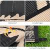 Garvee Waterproof Outdoor Rug 9×12 for Patio, Reversible Modern Area Rug, Large Plastic Straw Mat for Camping, RV, Porch, Backyard, Deck, Picnic, Beach, Black & Brown(Black & Brown)