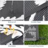 Garvee Waterproof Outdoor Rug 9×12 for Patio, Reversible Modern Area Rug, Large Plastic Straw Mat for Camping, RV, Porch, Backyard, Deck, Picnic, Beach, Black & Brown(Grey & White)