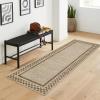 Garvee 5×7 Modern Checkerboard Washable Rug for Entryway Indoor, Bordered Living Room Rug with Non Slip Backing, Stain Resistant Non Shedding Solid Color Area Rugs for Bedroom, Dining Room, Taupe(Checkered|taupe)