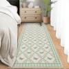 Garvee Washable 2×6 Runner Rug for Hallway Kitchen, Soft Farmhouse Accent Non Slip Runner with Butterflies Print, Green Botanical Floral Carpet for Laundry Bathroom(Butterfly|green)
