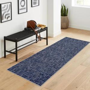 Garvee 5×7 Washable Area Rug for Living Room, Neutral Throw Rugs with Rubber Backing, Non Shedding Stain Resistant Modern Solid Color Rug Low Pile Ultra Soft Foldable Mats for Nursery Bedroom, Beige(Solid Color|blue)
