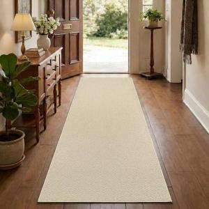 Garvee Textured 5×7 Living Room Rugs Modern Solid Color Washable Bedroom Rug, Non Slip Non Shedding Contemporary Accent Rug Stain Resistant Low Pile Farmhouse Mats for Nursery, Dining Room, Brown(Textured|beige)