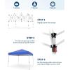 Canopy Tent, Garvee 12X12 FT Pop Up Canopy Outdoor Instant Tent Slant Legs with Carrying Bag, Portable Gazebo Shelter for Patio Deck Garden Beach – 10X10 FT Canopy Cover(Blue)