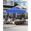 Canopy Tent, Garvee 12X12 FT Pop Up Canopy Outdoor Instant Tent Slant Legs with Carrying Bag, Portable Gazebo Shelter for Patio Deck Garden Beach – 10X10 FT Canopy Cover(Blue)