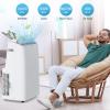 Garvee 14000 BTU Portable Air Conditioner with Follow Me Function, 3-in-1 AC Includes Remote & Full Window Kit, Cools Areas Up to 750 Sq. Ft, 115V(14K white)