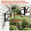 Garvee Basketball Hoop Outdoor Portable 44/48 Inch Backboard, 4.92-10ft Quickly Adjustable Basketball Goal System with Wheels for Court/Backyard/Driveway(Black/White)