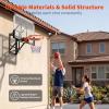 Garvee Basketball Hoop Outdoor Portable 44/48 Inch Backboard, 4.92-10ft Quickly Adjustable Basketball Goal System with Wheels for Court/Backyard/Driveway(Black/White)