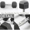 Hex Dumbbells Set for Home Gym – PVC/PEV Coated, Anti-Roll Design, Non-Slip Grip, Cast Iron Core – Versatile Strength Training Weights, 100LB Total (25LB×2+30LB×2)(60 Lb Set(pair of 5  10  15))