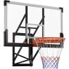 Garvee Basketball Hoop Outdoor Portable 44/48 Inch Backboard, 4.92-10ft Quickly Adjustable Basketball Goal System with Wheels for Court/Backyard/Driveway(Black/White)