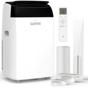 Garvee 14000 BTU Portable Air Conditioner with Follow Me Function, 3-in-1 AC Includes Remote & Full Window Kit, Cools Areas Up to 750 Sq. Ft, 115V(14K Black Cover)