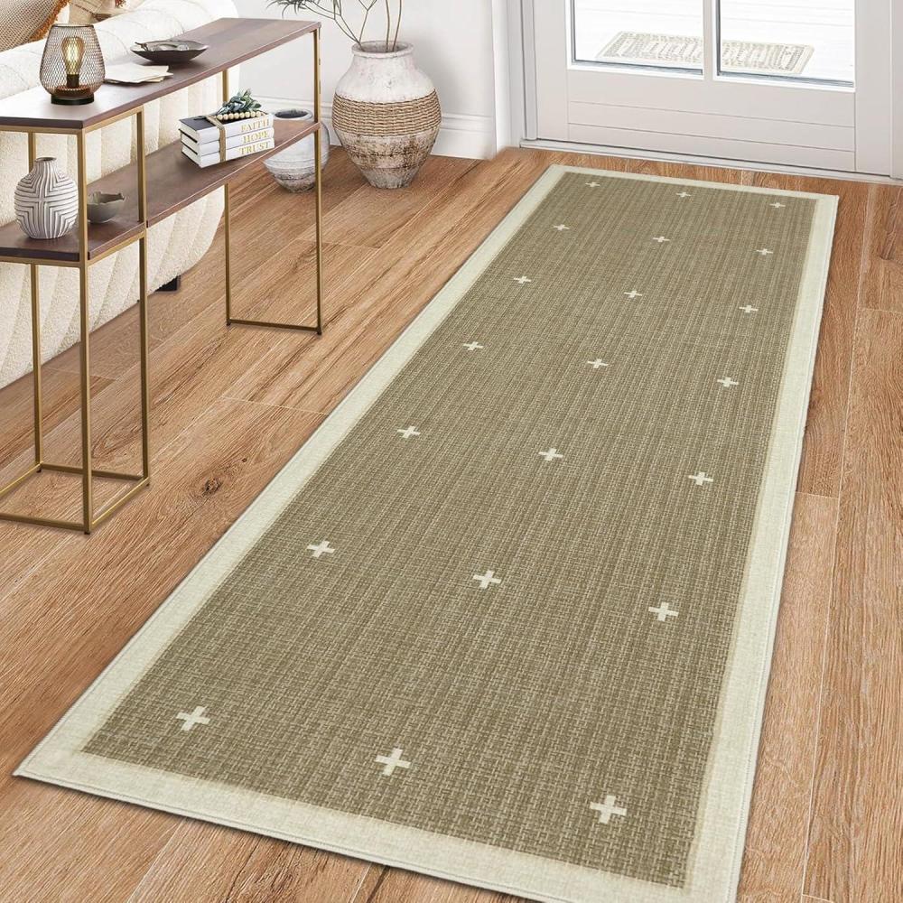 image:imageGarvee Washable Jute Color Rugs for Bedroom Grils 5x7 Living Room Rug Non Slip Playroom Rug Soft Non Shedding Bedroom Rugs Low Pile Stain Resistant Carpet for Nursery Dining Room Jute ColorCrossjute Color