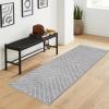 Garvee 9×12 Washable Rugs for Living Room Geometric Rug for Bedroom Contemporary Stain Resistant Easy Cleaning Non Slip Floor Cover for Bedroom Dining Room Office Nursery, Dark Grey(Light Grey)