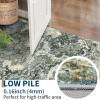Garvee Abstract 2×6 Runner Rug, Washable Non Slip Kitchen Runner, Soft Modern Low Pile Area Rugs for Hallway, Indoor Contemporary Accent Carpet for Bathroom Laundry, Blue(Abstract Rug|green)