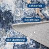 Garvee Abstract 2×6 Runner Rug, Washable Non Slip Kitchen Runner, Soft Modern Low Pile Area Rugs for Hallway, Indoor Contemporary Accent Carpet for Bathroom Laundry, Blue(Abstract Rug|blue)