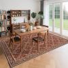 Garvee Large Rugs for Living Room 10×13 Floral Rug Washable Rugs Stain Resistant Easy Cleaning Non Slip Floor Cover for Apartment Dining Room Office Nursery, Red
