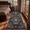 Garvee Mushroom 5×7 Area Rugs for Living Room, Dark Academia Gothic Rug, Non Slip Animal Print Washable Rugs 5×7 Low Pile Bedroom Decor Bug Carpet with Rubber for Playroom Dining Room Office, Black(Black & Brown)