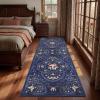 Garvee Mushroom 5×7 Area Rugs for Living Room, Dark Academia Gothic Rug, Non Slip Animal Print Washable Rugs 5×7 Low Pile Bedroom Decor Bug Carpet with Rubber for Playroom Dining Room Office, Black(Blue)