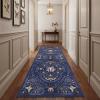 Garvee Mushroom 5×7 Area Rugs for Living Room, Dark Academia Gothic Rug, Non Slip Animal Print Washable Rugs 5×7 Low Pile Bedroom Decor Bug Carpet with Rubber for Playroom Dining Room Office, Black(Blue)