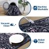 Garvee Mushroom 5×7 Area Rugs for Living Room, Dark Academia Gothic Rug, Non Slip Animal Print Washable Rugs 5×7 Low Pile Bedroom Decor Bug Carpet with Rubber for Playroom Dining Room Office, Black(Black & Pink)