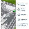 Garvee Reversible Outdoor Rug 9×12 for Patio, Waterproof Outdoor Area Rug, Modern Medallion Indoor Outdoor Rugs, Plastic Straw Rug for RV, Camping, Deck, Vintage Grey(Grey & White-cactus)