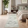 Garvee Sage Green 8×10 Area Rugs for Living Room, Boho Vintage Non-Slip Washable Rug Low Pile Stain Resistant Soft Foldable Large Carpet for Bedroom Dining Home Decor(Sage Green)