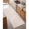 Garvee Sage Green 8×10 Area Rugs for Living Room, Boho Vintage Non-Slip Washable Rug Low Pile Stain Resistant Soft Foldable Large Carpet for Bedroom Dining Home Decor(Pink)