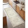 Garvee Sage Green 8×10 Area Rugs for Living Room, Boho Vintage Non-Slip Washable Rug Low Pile Stain Resistant Soft Foldable Large Carpet for Bedroom Dining Home Decor(Beige)