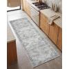 Garvee Sage Green 8×10 Area Rugs for Living Room, Boho Vintage Non-Slip Washable Rug Low Pile Stain Resistant Soft Foldable Large Carpet for Bedroom Dining Home Decor(Grey)