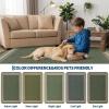 Garvee Scalloped 8×10 Easy Jute Carpet, Outdoor Patio Washable Area Rug Indoor Blue Living Room Rugs Modern Farmhouse Rug for Backyard Porch Non Slip Stain Resistant Floor Rugs for Dining Room Bedroom(Easy Jute Bordered|green)