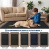 Garvee Scalloped 8×10 Easy Jute Carpet, Outdoor Patio Washable Area Rug Indoor Blue Living Room Rugs Modern Farmhouse Rug for Backyard Porch Non Slip Stain Resistant Floor Rugs for Dining Room Bedroom(Easy Jute Bordered|black Taupe)