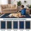 Garvee Scalloped 8×10 Easy Jute Carpet, Outdoor Patio Washable Area Rug Indoor Blue Living Room Rugs Modern Farmhouse Rug for Backyard Porch Non Slip Stain Resistant Floor Rugs for Dining Room Bedroom(Easy Jute Bordered|blue)