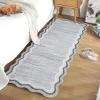 Garvee Washable Area Rug 6×9 Scalloped Rugs for Living Room Nursery Solid Carpet 6×9 Area Rugs for Bedroom Dining Room Non-Slip Stain Resistant Under Table Rug Beige(Scalloped|grey)