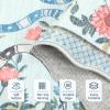 Garvee Washable Area Rug 6×9 Scalloped Rugs for Living Room Nursery Solid Carpet 6×9 Area Rugs for Bedroom Dining Room Non-Slip Stain Resistant Under Table Rug Beige(Blue|snake)