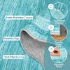 Garvee Washable Area Rug 6×9 Scalloped Rugs for Living Room Nursery Solid Carpet 6×9 Area Rugs for Bedroom Dining Room Non-Slip Stain Resistant Under Table Rug Beige(Scalloped|teal)