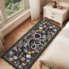 Garvee Washable Area Rug 6×9 Scalloped Rugs for Living Room Nursery Solid Carpet 6×9 Area Rugs for Bedroom Dining Room Non-Slip Stain Resistant Under Table Rug Beige(Black|snake)