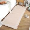 Garvee Washable Area Rug 6×9 Scalloped Rugs for Living Room Nursery Solid Carpet 6×9 Area Rugs for Bedroom Dining Room Non-Slip Stain Resistant Under Table Rug Beige(Natural|ivory)