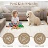 Garvee Washable Area Rug 6×9 Scalloped Rugs for Living Room Nursery Solid Carpet 6×9 Area Rugs for Bedroom Dining Room Non-Slip Stain Resistant Under Table Rug Beige(Scalloped|cream)