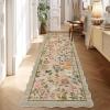 Garvee Washable Area Rug 6×9 Scalloped Rugs for Living Room Nursery Solid Carpet 6×9 Area Rugs for Bedroom Dining Room Non-Slip Stain Resistant Under Table Rug Beige(Brown|snake)