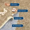Garvee Washable Jute Color Rugs for Bedroom Grils, 5×7 Living Room Rug Non Slip Playroom Rug Soft Non Shedding Bedroom Rugs Low Pile Stain Resistant Carpet for Nursery Dining Room, Jute Color(Bow|light Brown)