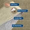 Garvee Washable Jute Color Rugs for Bedroom Grils, 5×7 Living Room Rug Non Slip Playroom Rug Soft Non Shedding Bedroom Rugs Low Pile Stain Resistant Carpet for Nursery Dining Room, Jute Color(Cross|jute Color)