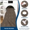 Garvee Washable Jute Color Rugs for Bedroom Grils, 5×7 Living Room Rug Non Slip Playroom Rug Soft Non Shedding Bedroom Rugs Low Pile Stain Resistant Carpet for Nursery Dining Room, Jute Color(Cross|dark Brown)