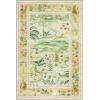 Washable Area Rug 5×7 Green Animal Print Rugs for Nursery Non Slip Stain Resistant Forest Fairy Tale Throw Carpet Low Pile Whimsical Safari Area Rugs for Entryway Girls Bedroom Dining Room, Green(Sage Green/Olive Green)