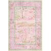 Washable Area Rug 5×7 Green Animal Print Rugs for Nursery Non Slip Stain Resistant Forest Fairy Tale Throw Carpet Low Pile Whimsical Safari Area Rugs for Entryway Girls Bedroom Dining Room, Green(Lavender/Mauve Pink)