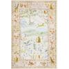 Washable Area Rug 5×7 Green Animal Print Rugs for Nursery Non Slip Stain Resistant Forest Fairy Tale Throw Carpet Low Pile Whimsical Safari Area Rugs for Entryway Girls Bedroom Dining Room, Green(Blush Pink/Peach Blush)