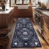 Garvee Mushroom 5×7 Area Rugs for Living Room, Dark Academia Gothic Rug, Non Slip Animal Print Washable Rugs 5×7 Low Pile Bedroom Decor Bug Carpet with Rubber for Playroom Dining Room Office, Black(Black & Pink)