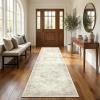 Garvee Sage Green 8×10 Area Rugs for Living Room, Boho Vintage Non-Slip Washable Rug Low Pile Stain Resistant Soft Foldable Large Carpet for Bedroom Dining Home Decor(Beige)