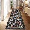 Garvee Washable Area Rug 6×9 Scalloped Rugs for Living Room Nursery Solid Carpet 6×9 Area Rugs for Bedroom Dining Room Non-Slip Stain Resistant Under Table Rug Beige(Black|snake)