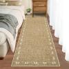 Garvee Washable Jute Color Rugs for Bedroom Grils, 5×7 Living Room Rug Non Slip Playroom Rug Soft Non Shedding Bedroom Rugs Low Pile Stain Resistant Carpet for Nursery Dining Room, Jute Color(Bow|light Brown)