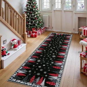 Garvee Washable Area Rug 6×9 Scalloped Rugs for Living Room Nursery Solid Carpet 6×9 Area Rugs for Bedroom Dining Room Non-Slip Stain Resistant Under Table Rug Beige(Black)